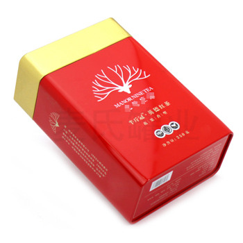 英德紅茶鐵盒，方形茶葉鐵盒包裝